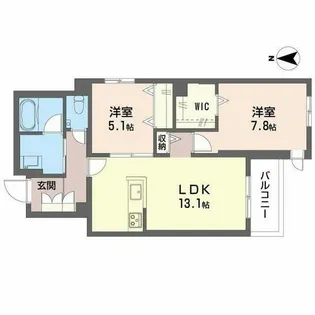 キラナ【0201号室】の間取り