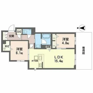 キラナ【0102号室】の間取り