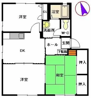 K・アルメリア B棟【B0102号室】の間取り