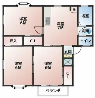 カーサ小鷹野 A【2階】の間取り