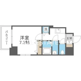 S-RESIDENCE緑橋駅前【5階】の間取り