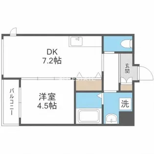 Univaly エイチ・ツー・オー東小橋【4階】の間取り