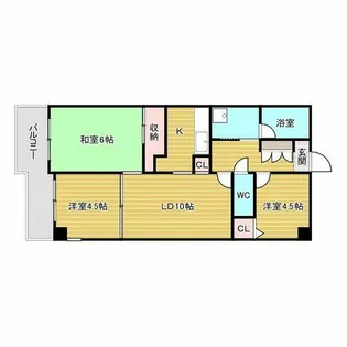 リブレ待兼山【1階】の間取り