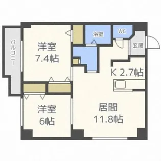 EF Town 1st【601号室】の間取り