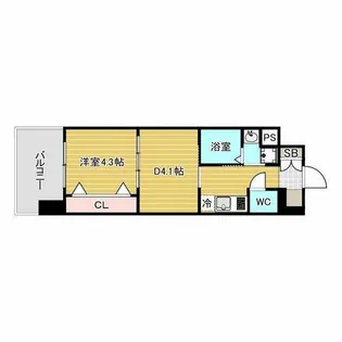 ライブガーデン江坂Ⅷ【3階】の間取り