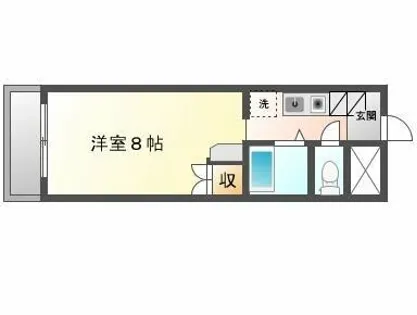 ル・メイヤー折尾【506号室】の間取り