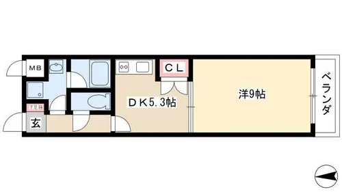 レジディア東桜【7階】の間取り