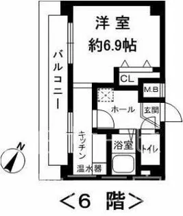 旭通ことぶきビル【6階】の間取り