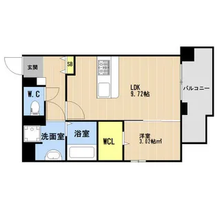 LIBTH博多【0302号室】の間取り