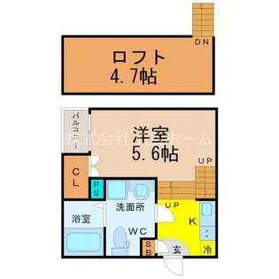 ハーモニーテラス志賀町III【1階】の間取り