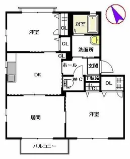 アリッサムK A棟【2階】の間取り