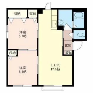 セレッソ栄通II【00101号室】の間取り