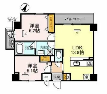 village土佐堀【3階】の間取り