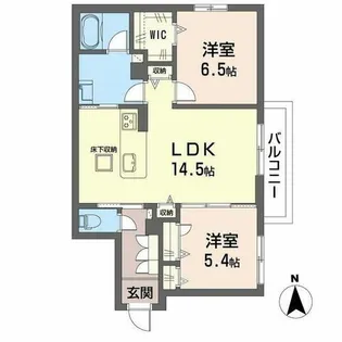 シャーメゾンラフォレ【0102号室】の間取り