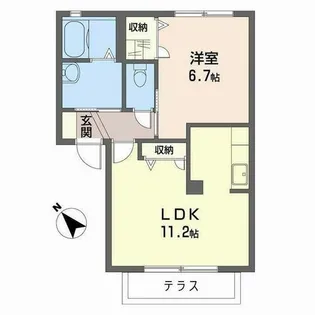 ブルーム州見台【0205号室】の間取り