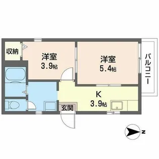 ホームズ飛鳥【2階】の間取り