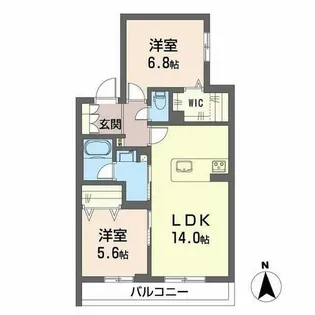 シャーメゾンラフォレ【0203号室】の間取り