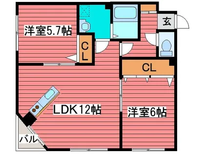 ハピネス福住【2階】の間取り