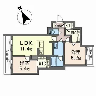 シャーメゾン セレナ ヴィラ【0302号室】の間取り