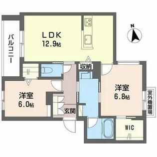 シャーメゾン セレッソ中桜塚【3階】の間取り