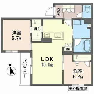 シャーメゾン セレッソ中桜塚【0302号室】の間取り