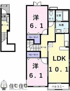 レスポアール・トロワ【201号室】の間取り