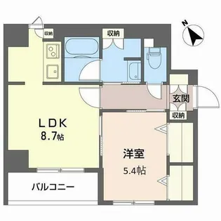 クレスティーク上町台【0703号室】の間取り