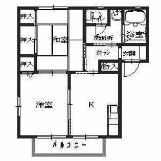 メルローズ把囲夢A・B【A101号室】の間取り