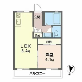 美山台ハイツ【0203号室】の間取り