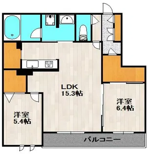 ラカシェットドゥセイ La cachette de SAY【2階】の間取り