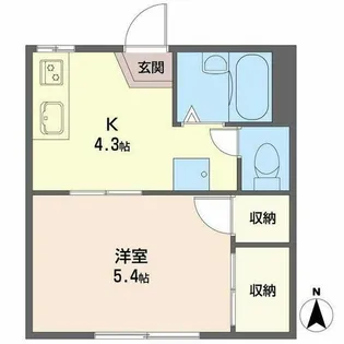 グリーンハイム【0102号室】の間取り
