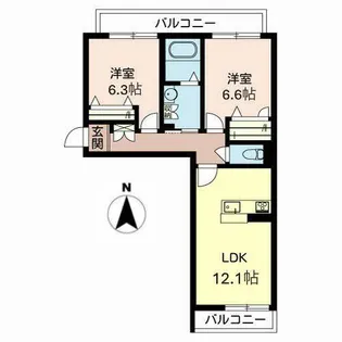 グレース【0201号室】の間取り