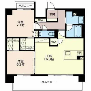 ロンドヴェルチュ桜山【0402号室】の間取り