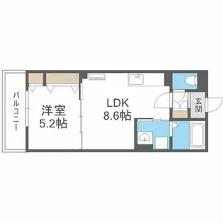 ラモーナ北条Ⅱ【2階】の間取り