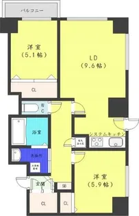 UURコート札幌南三条プレミアタワー【11階】の間取り