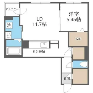 コローレ山鼻【5階】の間取り