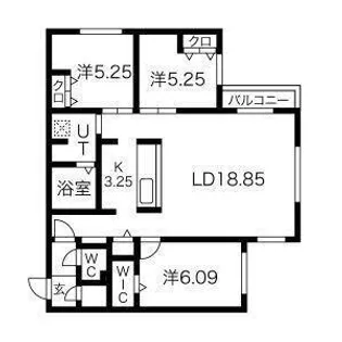 コローレ山鼻【5階】の間取り