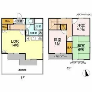 メルヴェーユ岳見【1階】の間取り