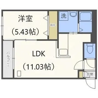 グランラヴィーヌ八軒【4階】の間取り