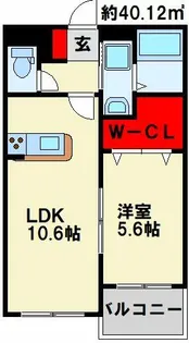 S-COURT【203号室】の間取り