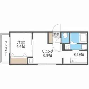 ディオグラシア琴似【3階】の間取り