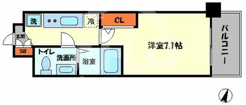 セレニテ福島カルム【2階】の間取り