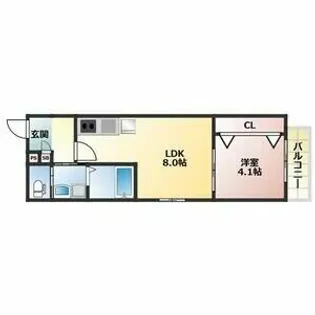 COVE北野田【1階】の間取り