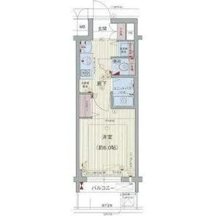 プレサンス神戸裁判所前デリシア【7階】の間取り