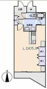 ハートヒルズ井田【8B号室】の間取り