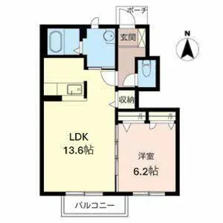 ストークC【C102号室】の間取り