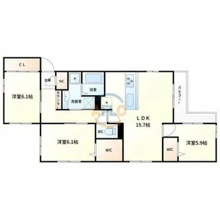 クラシスト泉町【2階】の間取り