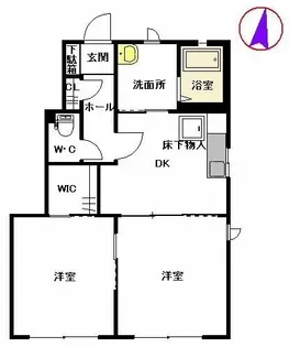 エスポアール愛 A棟【1階】の間取り