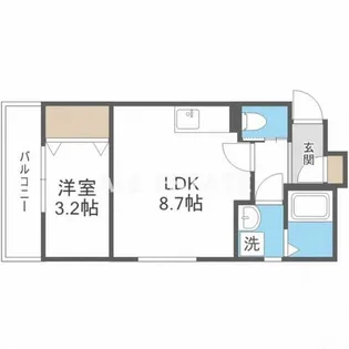 ル レーヴ今津ノース【1階】の間取り