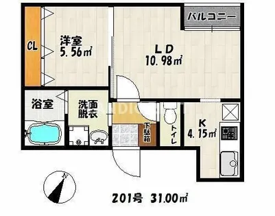 ベリー吉塚【2階】の間取り